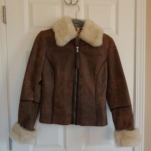 Express Brown Leather Jacket